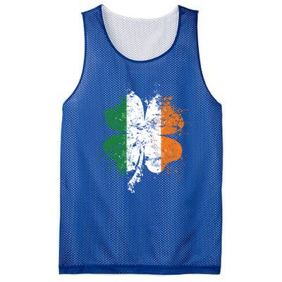 Distressed Shamrock Irish Flag St Patrick's Day Ireland Gift Mesh Reversible Basketball Jersey Tank