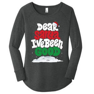 Dear Santa IVe Been Good Pajama Costume Family Matching Women's Perfect Tri Tunic Long Sleeve Shirt