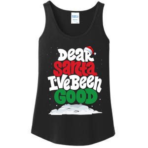 Dear Santa IVe Been Good Pajama Costume Family Matching Ladies Essential Tank