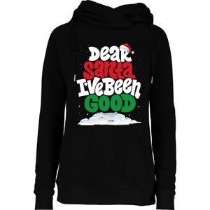 Dear Santa IVe Been Good Pajama Costume Family Matching Womens Funnel Neck Pullover Hood