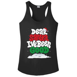 Dear Santa IVe Been Good Pajama Costume Family Matching Ladies PosiCharge Competitor Racerback Tank