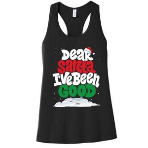 Dear Santa IVe Been Good Pajama Costume Family Matching Women's Racerback Tank