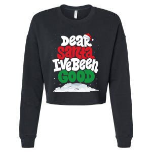 Dear Santa IVe Been Good Pajama Costume Family Matching Cropped Pullover Crew