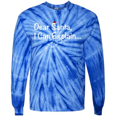 Dear Santa I Can Explain… Gift Tie-Dye Long Sleeve Shirt