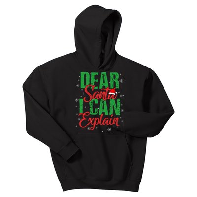 Dear Santa I can Explain Funny Christmas Gift Kids Hoodie