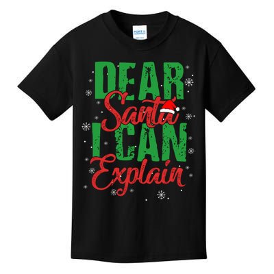 Dear Santa I can Explain Funny Christmas Gift Kids T-Shirt