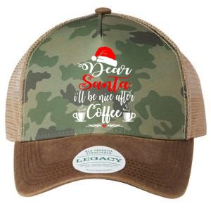 Dear Santa ILl Be Nice After Coffee Lovers Christmas Funny Gift Legacy Tie Dye Trucker Hat