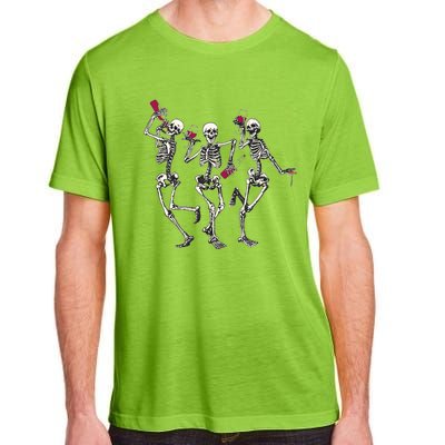 Dancing Skeletons Ing Wine Lover Funny Halloween Scary Funny Gift Adult ChromaSoft Performance T-Shirt