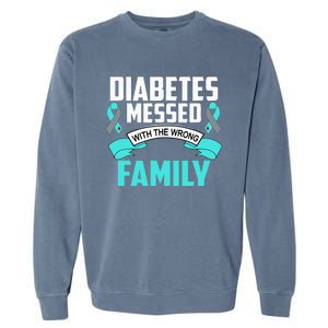 Diabetes Support  I Gift Family Member for Support Garment-Dyed Sweatshirt