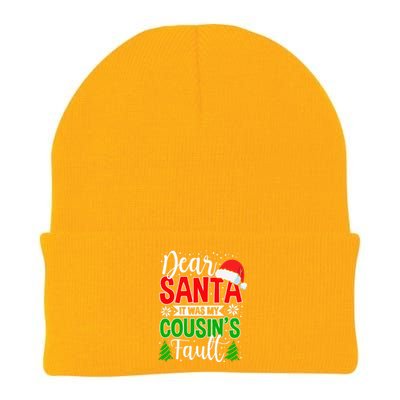 Dear Santa It Was My Cousins Fault Christmas Cousin.png Knit Cap Winter Beanie