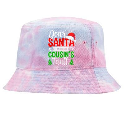 Dear Santa It Was My Cousins Fault Christmas Cousin.png Tie-Dyed Bucket Hat