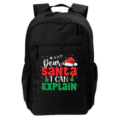 Dear Santa I Can Explain Funny Christmas List Xmas Pajamas Backpack