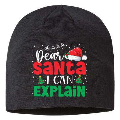 Dear Santa I Can Explain Funny Christmas List Xmas Pajamas Sustainable Beanie