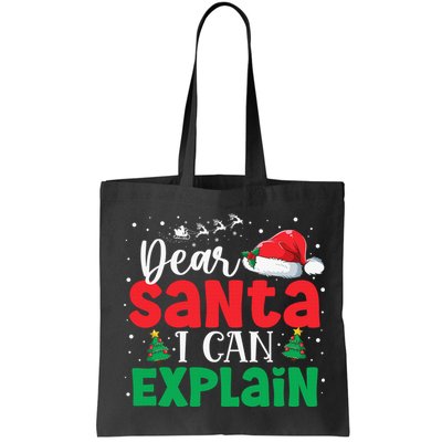 Dear Santa I Can Explain Funny Christmas List Xmas Pajamas Bag