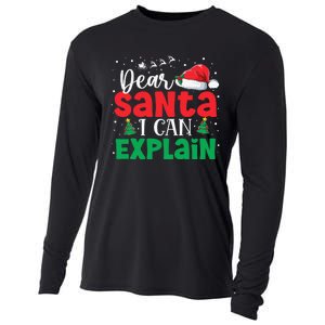 Dear Santa I Can Explain Funny Christmas List Xmas Pajamas Cooling Performance Long Sleeve Crew