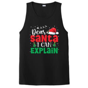 Dear Santa I Can Explain Funny Christmas List Xmas Pajamas PosiCharge Competitor Tank