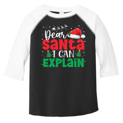 Dear Santa I Can Explain Funny Christmas List Xmas Pajamas Toddler Fine Jersey T-Shirt