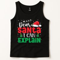 Dear Santa I Can Explain Funny Christmas List Xmas Pajamas Tank Top