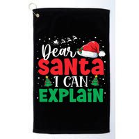 Dear Santa I Can Explain Funny Christmas List Xmas Pajamas Golf Towel