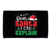 Dear Santa I Can Explain Funny Christmas List Xmas Pajamas Microfiber Hand Towel
