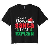 Dear Santa I Can Explain Funny Christmas List Xmas Pajamas Crop Top