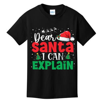 Dear Santa I Can Explain Funny Christmas List Xmas Pajamas Kids T-Shirt