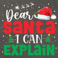 Dear Santa I Can Explain Funny Christmas List Xmas Pajamas Cotton Canvas Backpack