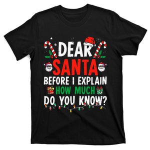 Dear Santa I Can Explain Funny Christmas Adults T-Shirt