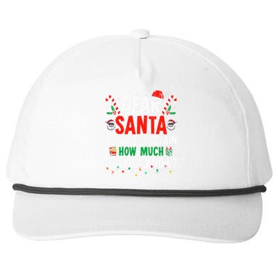 Dear Santa I Can Explain Funny Christmas Adults Snapback Five-Panel Rope Hat