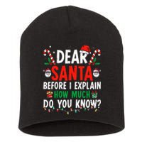 Dear Santa I Can Explain Funny Christmas Adults Short Acrylic Beanie