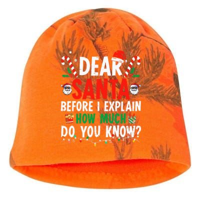 Dear Santa I Can Explain Funny Christmas Adults Kati - Camo Knit Beanie