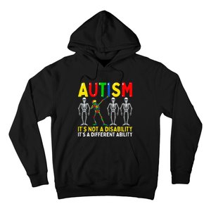 Dabbing Skeleton It's A Different Ability Autism Hoodie