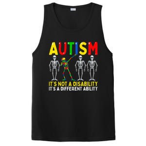 Dabbing Skeleton It's A Different Ability Autism PosiCharge Competitor Tank