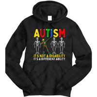 Dabbing Skeleton It's A Different Ability Autism Tie Dye Hoodie