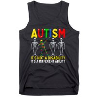 Dabbing Skeleton It's A Different Ability Autism Tank Top