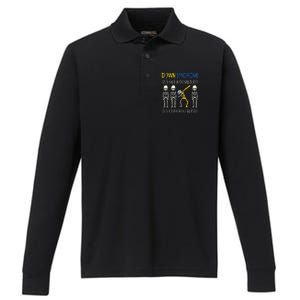 Down Syndrome Its A Different Ability Funny Down Syndrome Performance Long Sleeve Polo