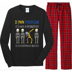 Down Syndrome Its A Different Ability Funny Down Syndrome Long Sleeve Pajama Set