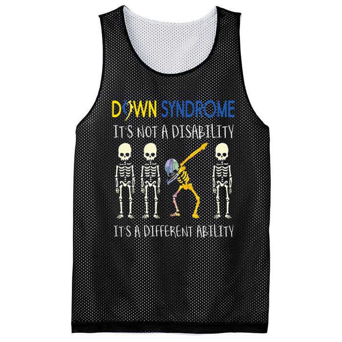 Down Syndrome Its A Different Ability Funny Down Syndrome Mesh Reversible Basketball Jersey Tank