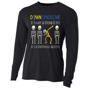 Down Syndrome Its A Different Ability Funny Down Syndrome Cooling Performance Long Sleeve Crew