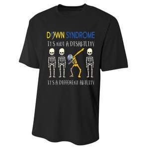 Down Syndrome Its A Different Ability Funny Down Syndrome Performance Sprint T-Shirt