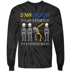 Down Syndrome Its A Different Ability Funny Down Syndrome Tie-Dye Long Sleeve Shirt