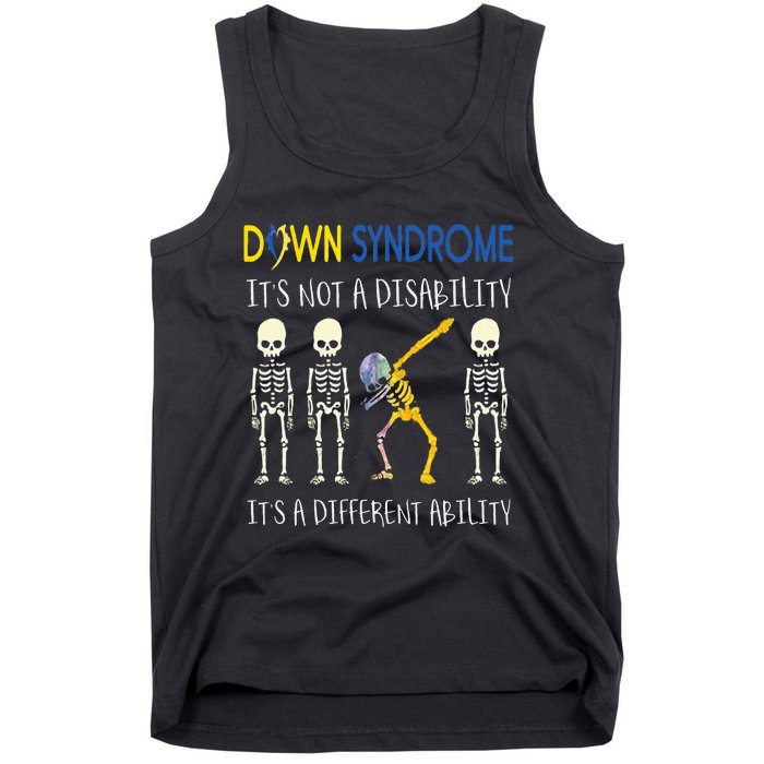 Down Syndrome Its A Different Ability Funny Down Syndrome Tank Top