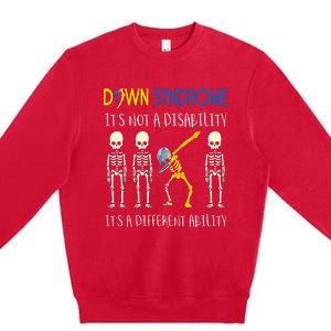 Down Syndrome Its A Different Ability Funny Down Syndrome Premium Crewneck Sweatshirt