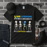 Down Syndrome Its Not A Disability Its A Different Ability Tall T-Shirt