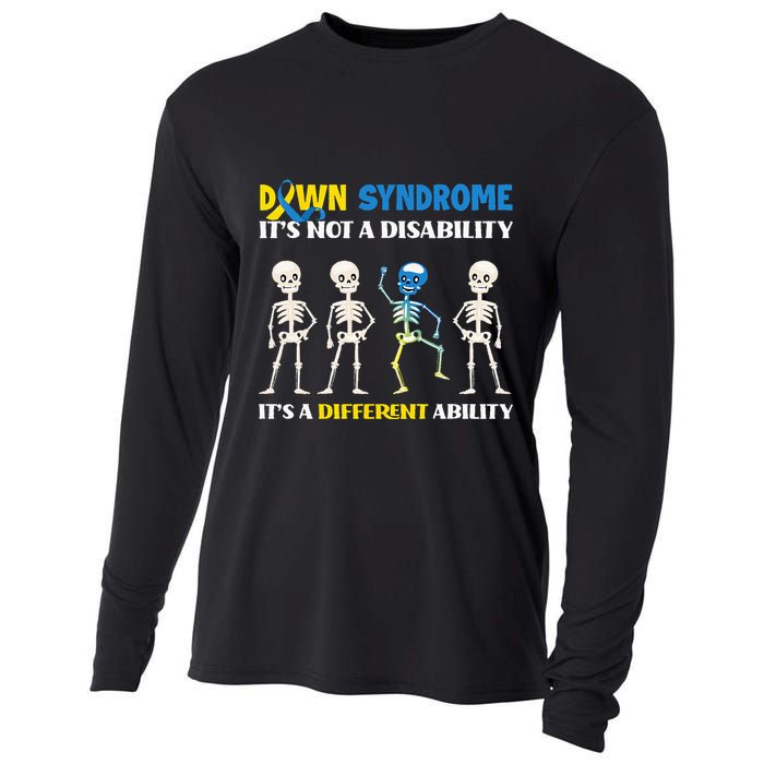 Down Syndrome Its Not A Disability Its A Different Ability Cooling Performance Long Sleeve Crew