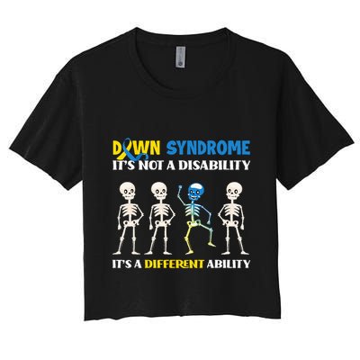 Down Syndrome Its Not A Disability Its A Different Ability Crop Top