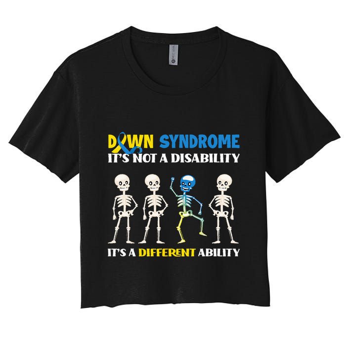 Down Syndrome Its Not A Disability Its A Different Ability Crop Top
