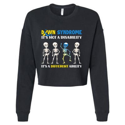 Down Syndrome Its Not A Disability Its A Different Ability Cropped Pullover Crew