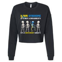 Down Syndrome Its Not A Disability Its A Different Ability Cropped Pullover Crew