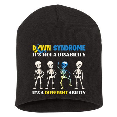 Down Syndrome Its Not A Disability Its A Different Ability Short Acrylic Beanie